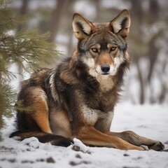 Obraz premium wolf family