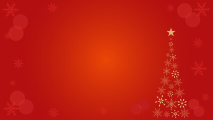 クリスマスツリーのバナー背景テンプレート　横長　16:9