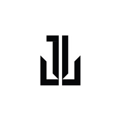 JL monogram logo design letter text name symbol monochrome logotype alphabet character simple logo