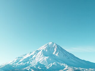 snowy mountain peak under clear blue sky