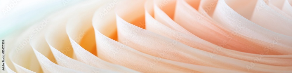 Aufkleber Ethereal Layers Soft Light and Surreal Textures in Abstract Circular Form