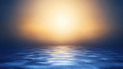 Obraz premium Abstract Digital Ocean Futuristic Tech Sunset Background