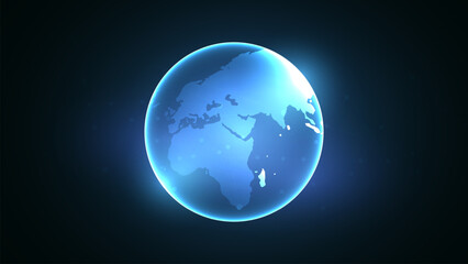 World map point and line composition concept of global business. Global network connection.  Vector Illustration Free Vector