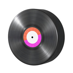 old vinyl record 3D icon. minimal cartoon style