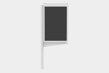 LED Advertising Display Mockup Isolated On White Background.3d illustration