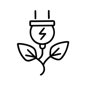 recommend clip art: Eco Friendly Energy icon line art outline