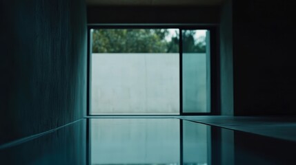 Serene Reflection: A Minimalist Pool Oasis