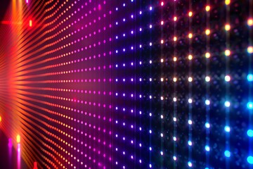 Obraz premium A wall filled with lots of different colored lights