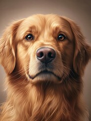 A golden retriever with a black nose