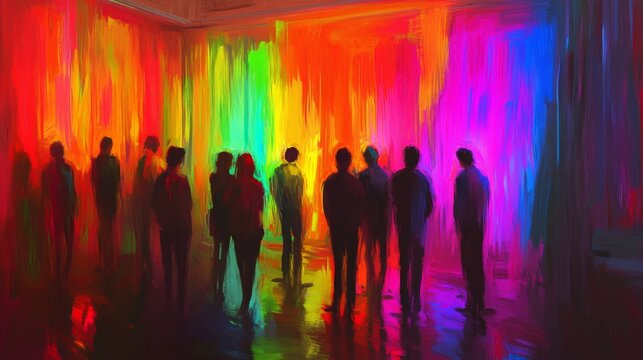 Creative Crew Engaged in Scene Discussion on Set