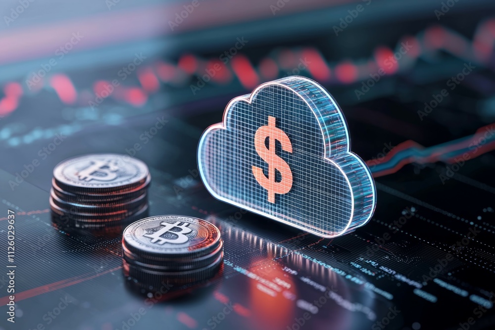 Poster digital finance: cryptocurrency growth and cloud computing integration