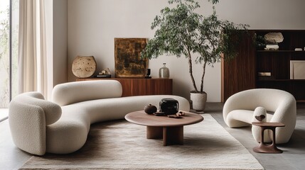 living room with fireplace