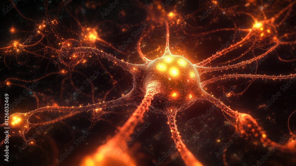 Poster a digital blueprint of a neural network, with glowing connections and pathways forming a complex sys