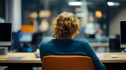 Person working at desk with poor posture, emphasizing the importance of ergonomic practices for maintaining health and productivity in the workplace.