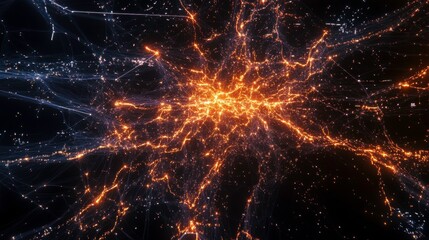 Glowing Network Visualization in Ar Style