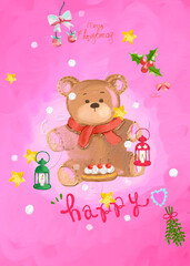 baby shower card, happy Christmas 2025