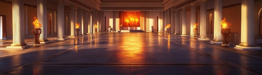 Majestic Marble Palace Interiors: Striking Symmetry and Grandeur