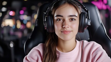 Vibrant Esports VR Tournament with Players Wearing Headsets in Virtual Arena