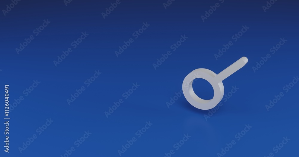 Aufkleber isolated realistic white astrological connection symbol with shadow. located on the right side of th