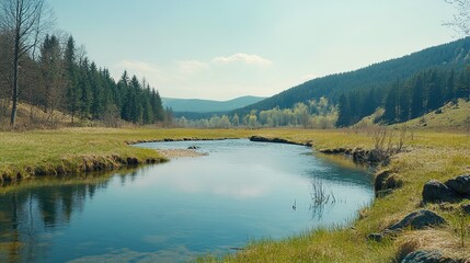 Fototapeta premium lake in the mountains