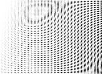 Wavy gradient halftone dots pattern texture background. Vector illustration
