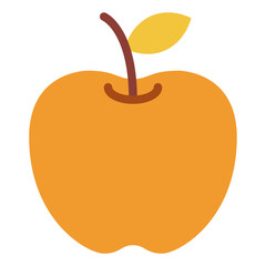 Stylized Orange Apple Graphic