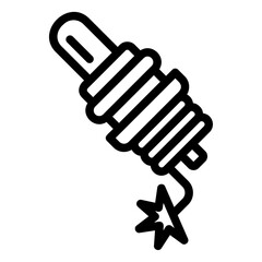spark plug Line Icon
