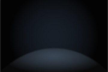 Dark gradient backdrop with a studio floor design, showcasing an abstract light-to-dark effect and a spotlight for product presentation on a display platform
