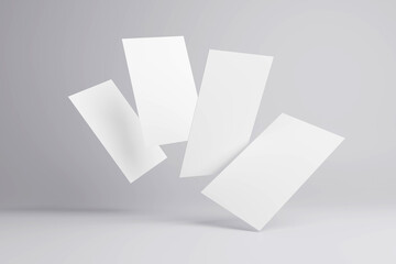 Businesscard mockup（名刺複数枚モックアップ ｜ グレー背景モックアップ）