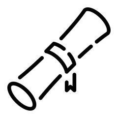 Diploma Scroll Icon Vector Design