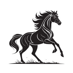 Obraz premium A drawing of a horse vector