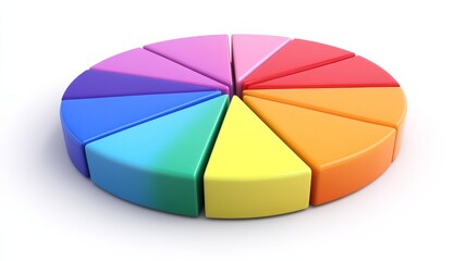 Obraz premium Colorful Pie Chart Representing Financial Diversity