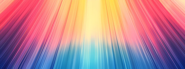 Obraz premium A vibrant burst of colors radiates from the center, showcasing a dynamic blend of pink, yellow, and blue hues, creating an energetic and uplifting mood.
