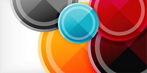Obraz premium Geometric design abstract background - circles