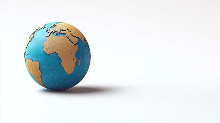 Fototapeta premium hyper realistic photo of Only One Earth - World Environment Day concept. Happy Environment Day , isolated on white background, , copy space, copy space for text,