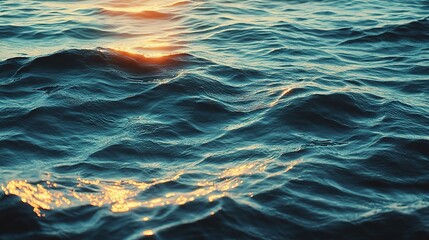 Calm Ocean Waves Lapping Gently Against Tranquil Shoreline