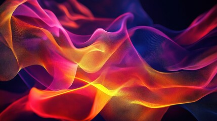 Fototapeta premium Flowing Abstract Digital Particles Creating Vibrant Motion Effect