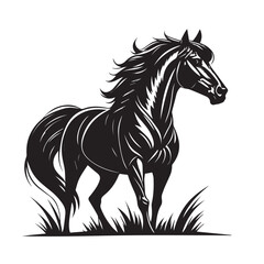 Obraz premium A drawing of a horse vector