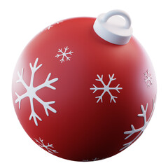 3D Illustration Christmas Ball Ornament