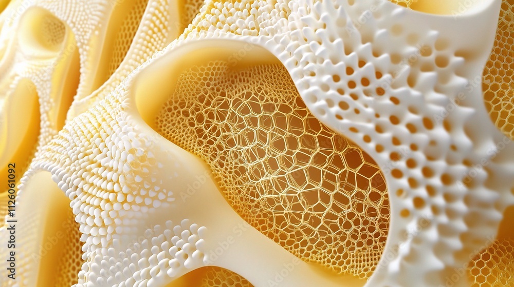 Poster abstract 3d illustration of honeycomb hexagon pattern with texture
