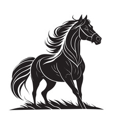 Obraz premium A drawing of a horse vector