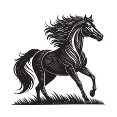 Obraz premium A drawing of a horse vector