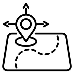 coordinates map single icon