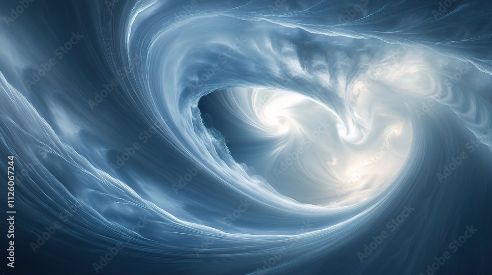Poster Ethereal Abstract Clouds Swirling in Soft Light Patterns