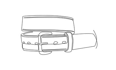 continuous line of belt illustration