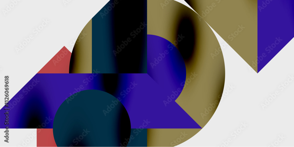 Poster vibrant abstract background circles with smooth gradients, creating a dynamic and modern design. ide