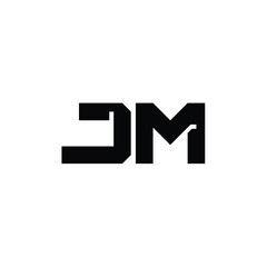 JM monogram logo design letter text name symbol monochrome logotype alphabet character simple logo