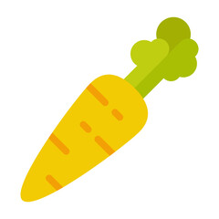 Bright Yellow Carrot Illustration