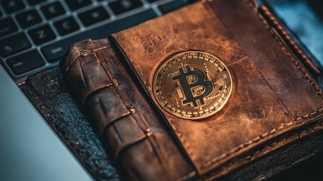 Minimalist Crypto Wallet on a Clean Surface