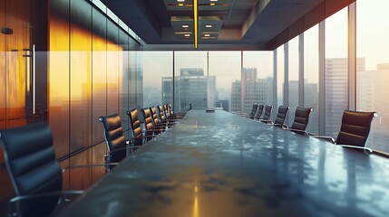 Interior of modern conference room